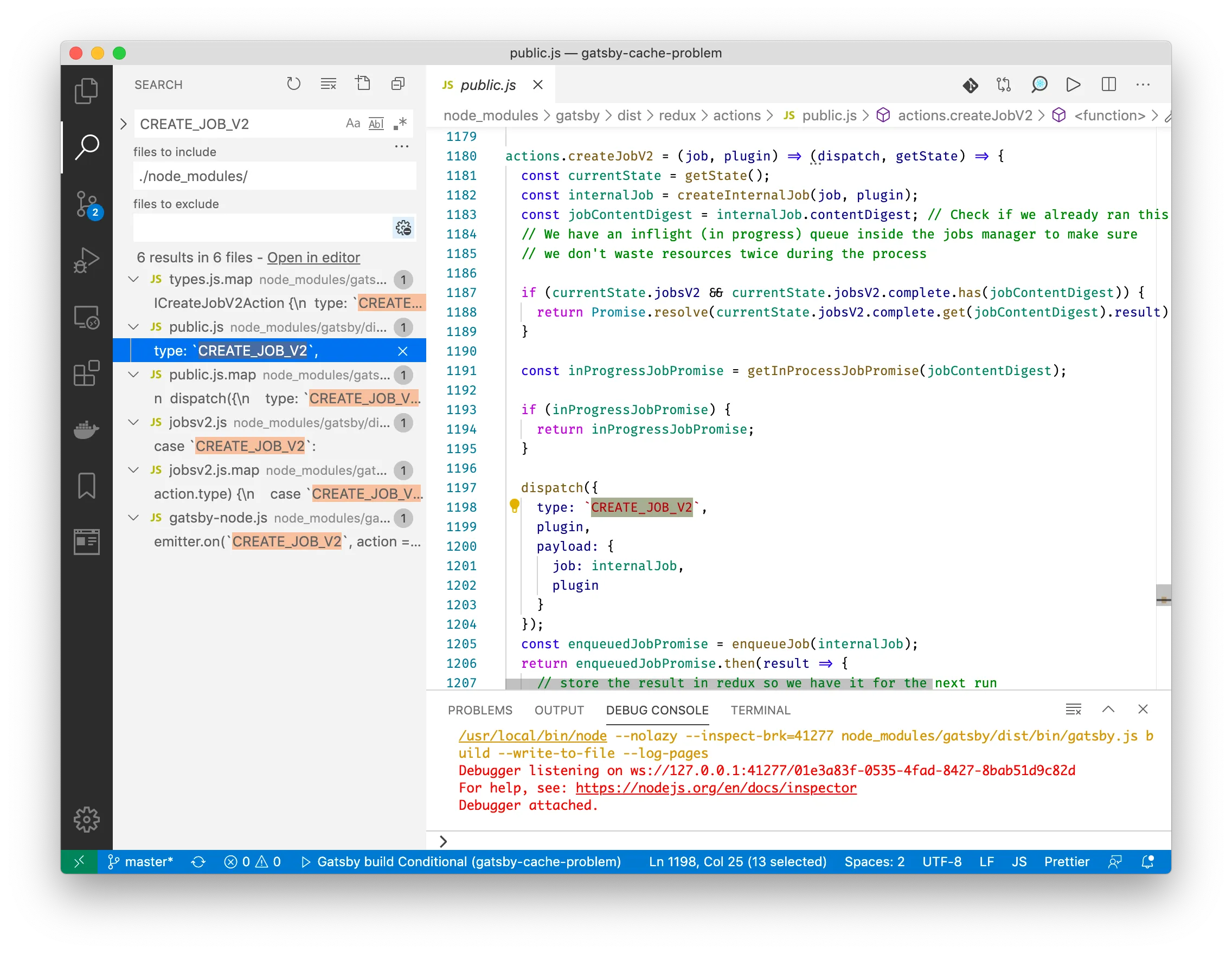 VS Code search result / public.js:1198